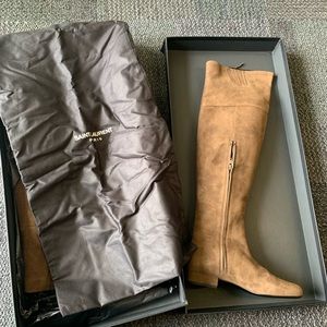 Saint Laurent fringe boots